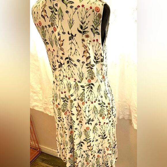 Rachel Ashwell Cottagecore Botanical Midi Dress V-neck Sleeveless Garden Style - Picture 4 of 15